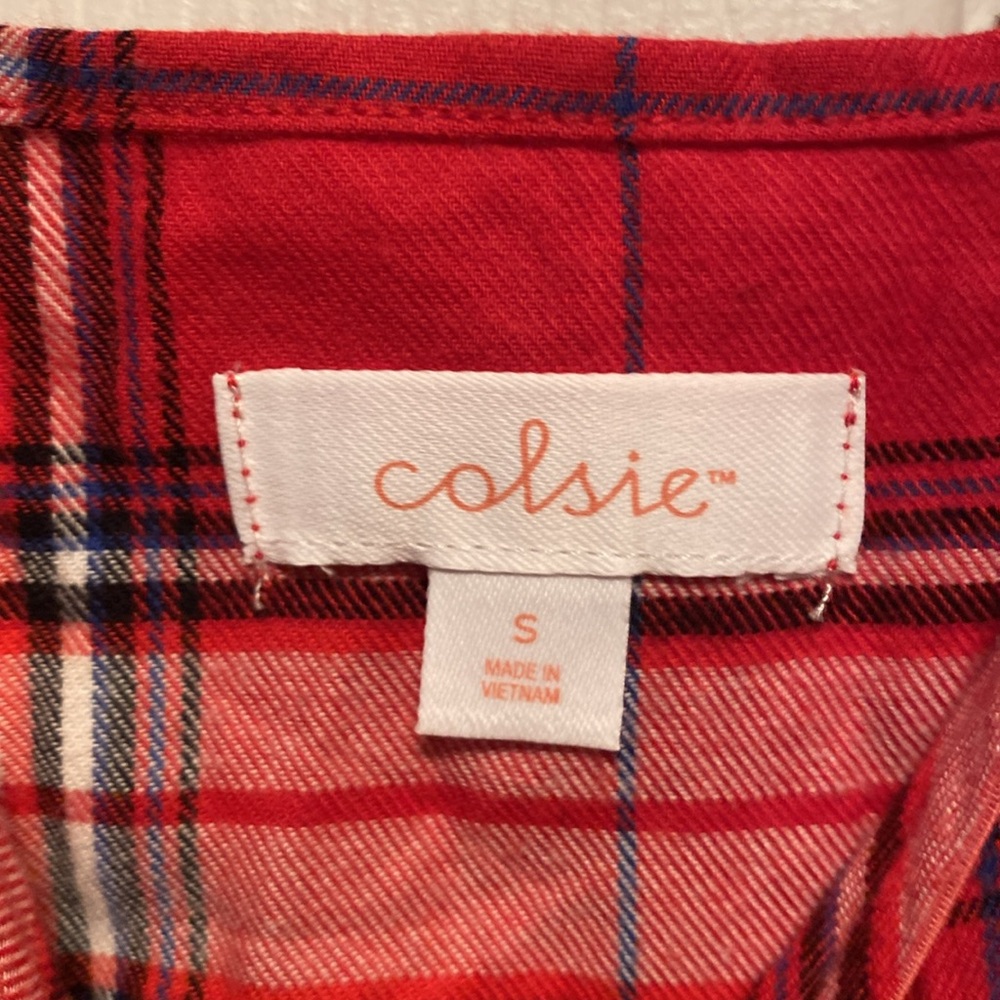 Colsie Red Plaid Cami…size S - Picture 3 of 5